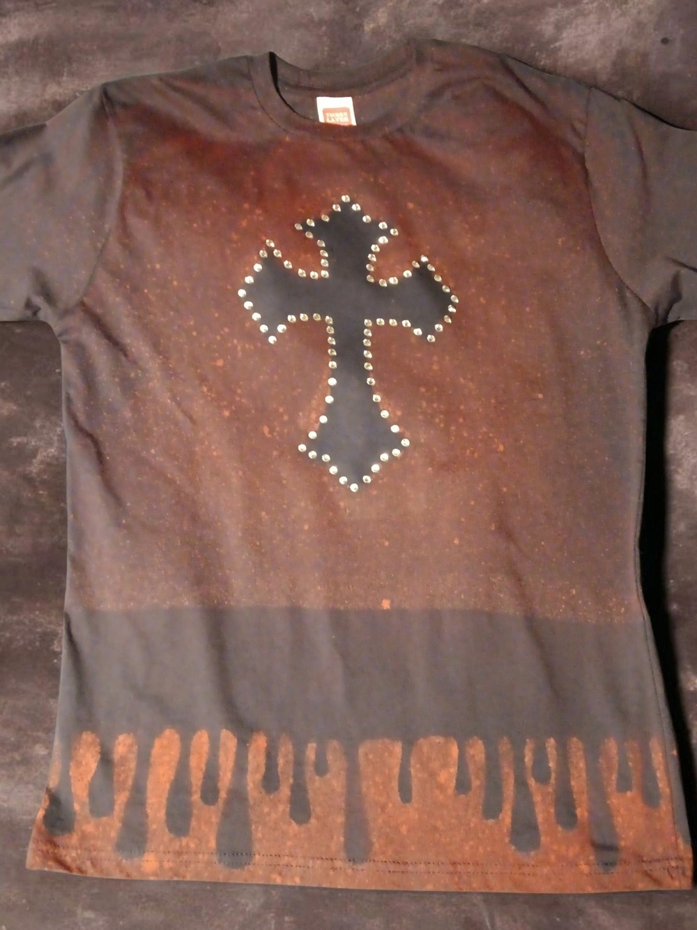 Black Cross Stud Tee